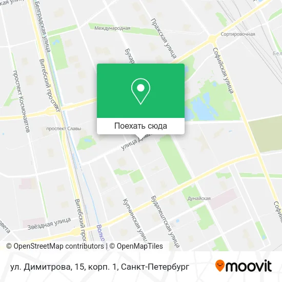 Карта ул. Димитрова, 15, корп. 1