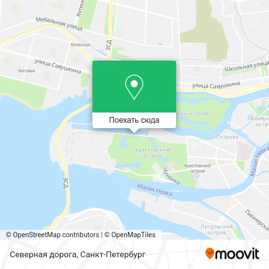 Карта Северная дорога