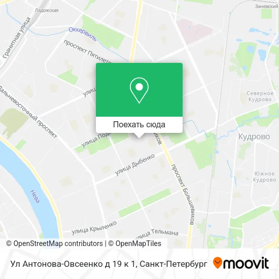 Карта Ул Антонова-Овсеенко д 19 к 1