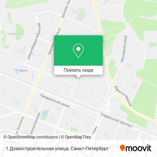 Карта 1 Домостроительная улица