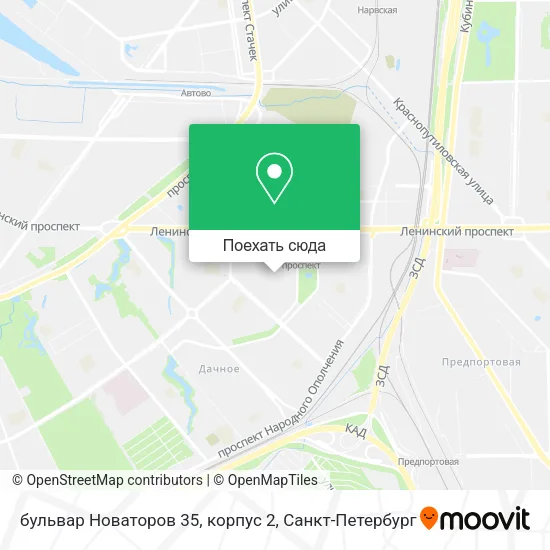 Карта бульвар Новаторов 35, корпус 2