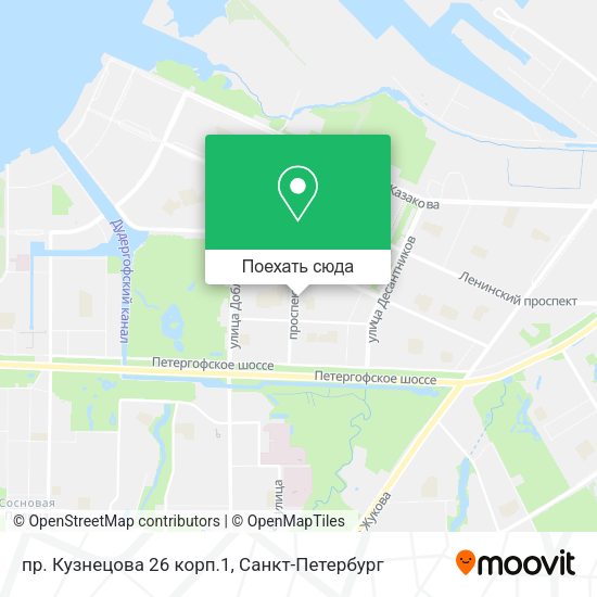 Карта пр. Кузнецова 26 корп.1
