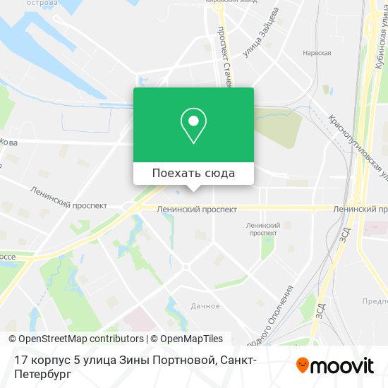 Карта 17 корпус 5 улица Зины Портновой