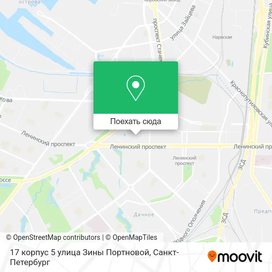 Карта 17 корпус 5 улица Зины Портновой
