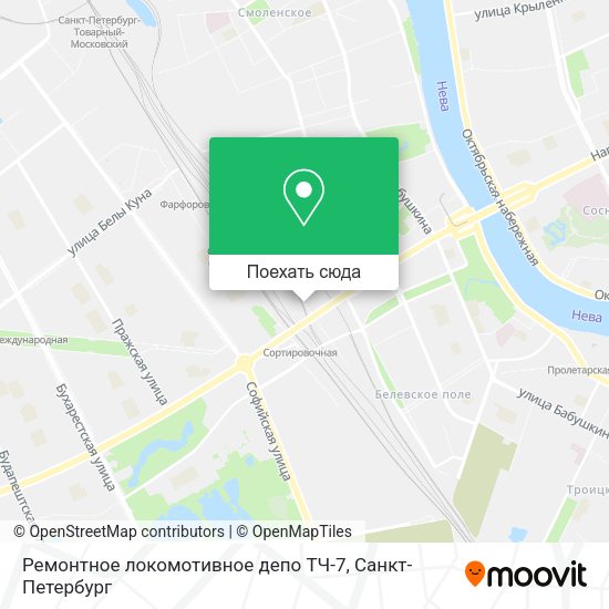 Карта Ремонтное локомотивное депо ТЧ-7