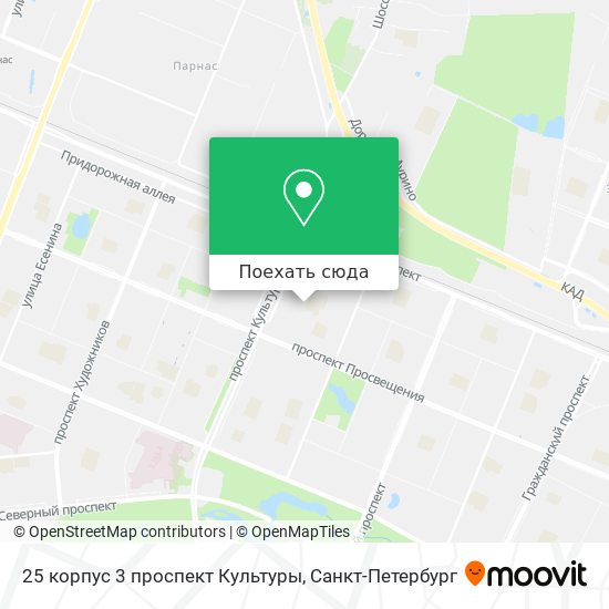 Карта 25 корпус 3 проспект Культуры