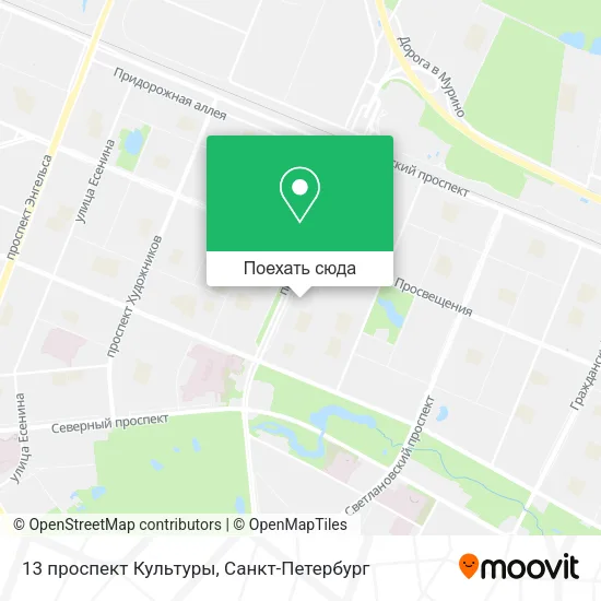 Карта 13 проспект Культуры