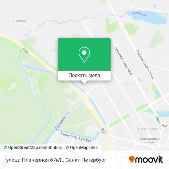 Карта улица Планерная 67к1.