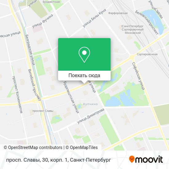 Карта просп. Славы, 30, корп. 1