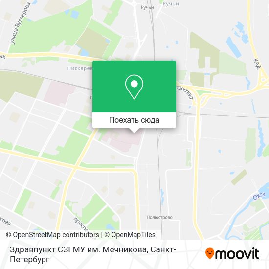 Карта Здравпункт СЗГМУ им. Мечникова