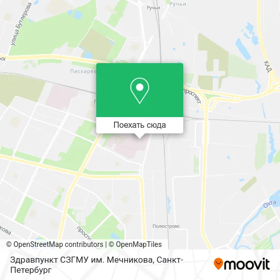 Карта Здравпункт СЗГМУ им. Мечникова