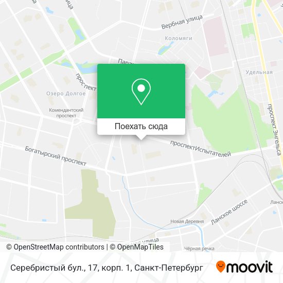 Карта Серебристый бул., 17, корп. 1