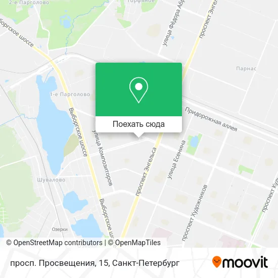 Карта просп. Просвещения, 15