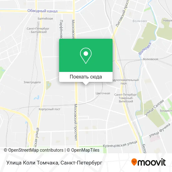 Карта Улица Коли Томчака