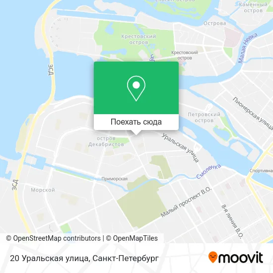 Карта 20 Уральская улица