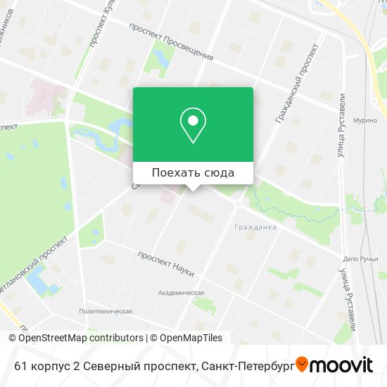 Карта 61 корпус 2 Северный проспект