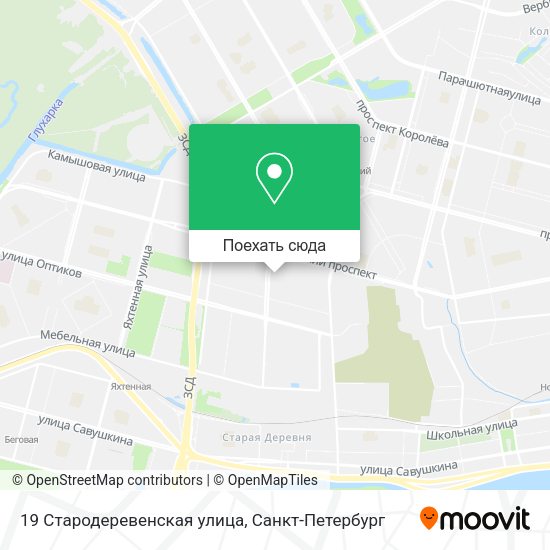 Карта 19 Стародеревенская улица