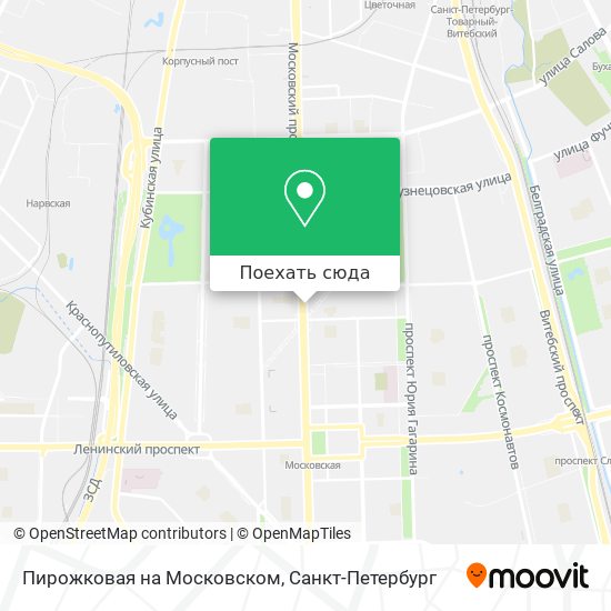 Карта Пирожковая на Московском