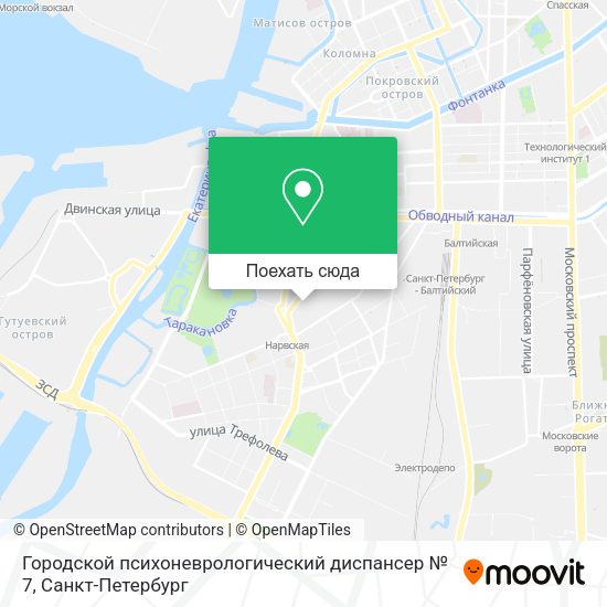Карта Городской психоневрологический диспансер № 7