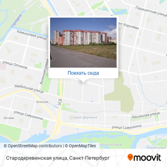 Карта Стародеревенская улица