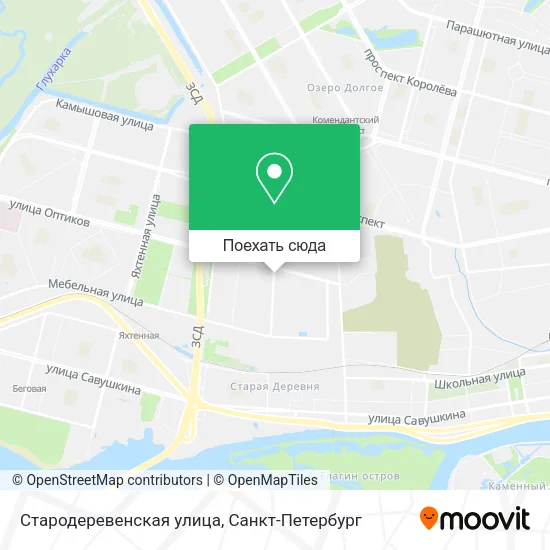 Карта Стародеревенская улица