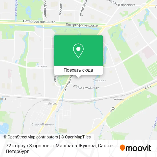 Карта 72 корпус 3 проспект Маршала Жукова