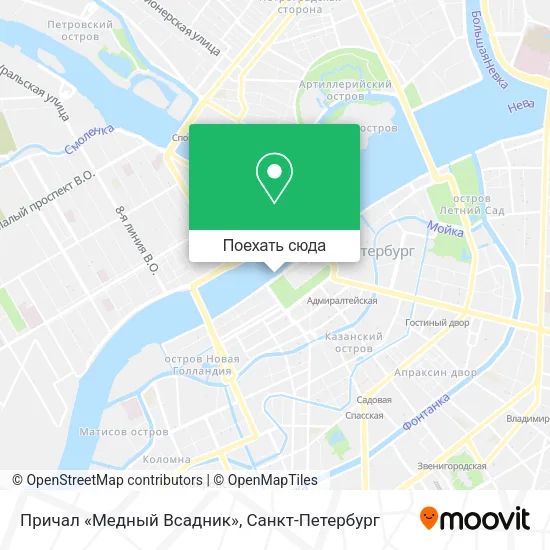 Карта Причал «Медный Всадник»