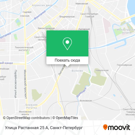 Карта Улица Растанная 25 А