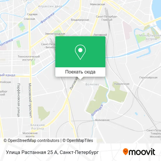 Карта Улица Растанная 25 А