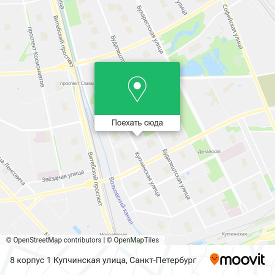 Карта 8 корпус 1 Купчинская улица