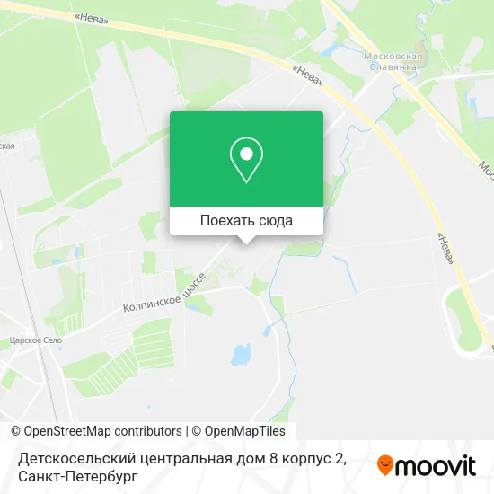 Карта Детскосельский центральная дом 8 корпус 2