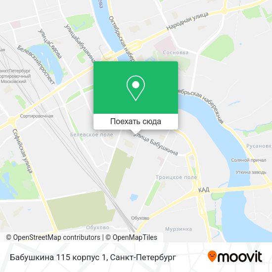 Карта Бабушкина 115 корпус 1