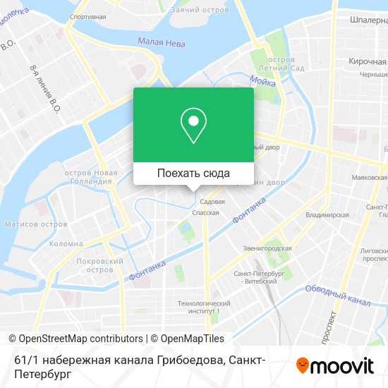 Карта 61 / 1 набережная канала Грибоедова
