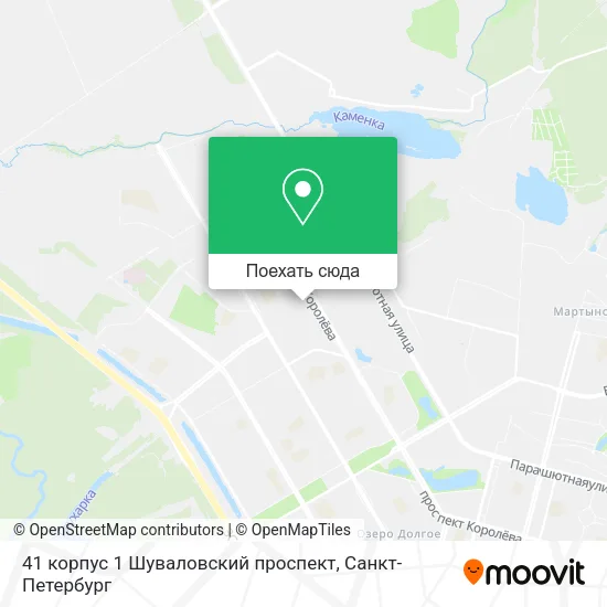 Карта 41 корпус 1 Шуваловский проспект