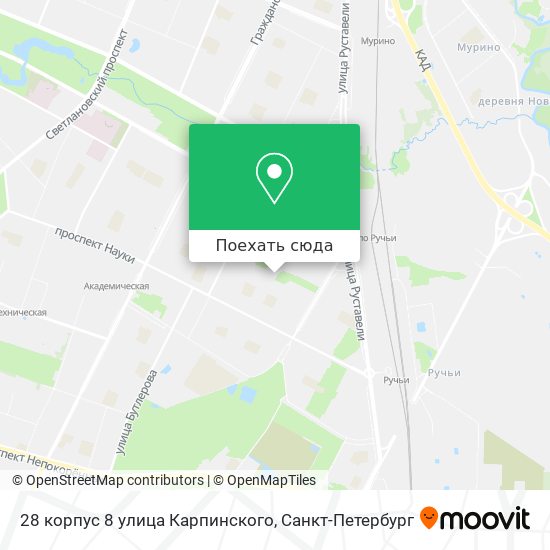 Карта 28 корпус 8 улица Карпинского