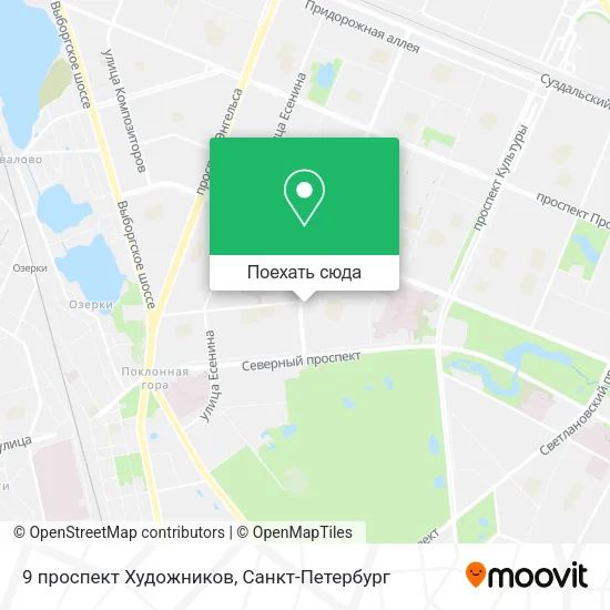 Карта 9 проспект Художников
