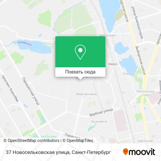 Карта 37 Новосельковская улица