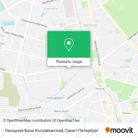Карта Овощная База Коломяжский