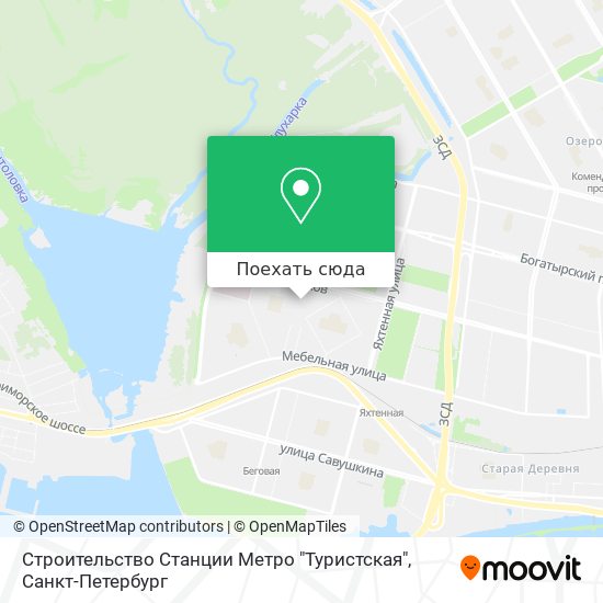 Карта Строительство Станции Метро "Туристская"