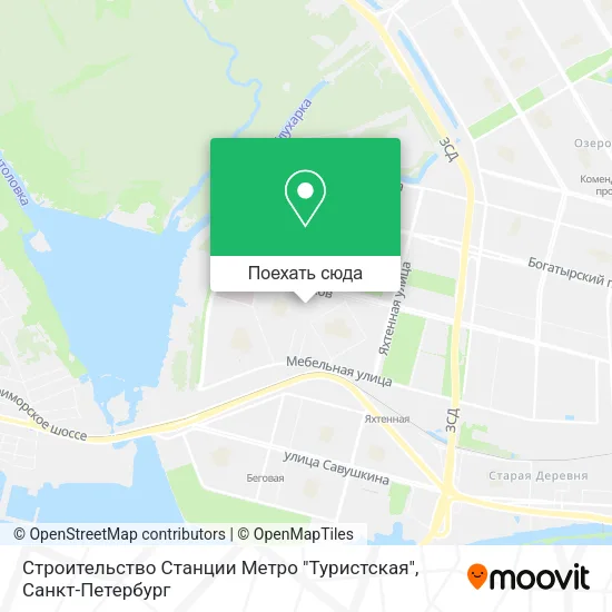 Карта Строительство Станции Метро "Туристская"