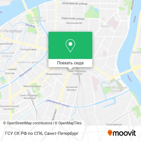 Карта ГСУ СК РФ по СПб