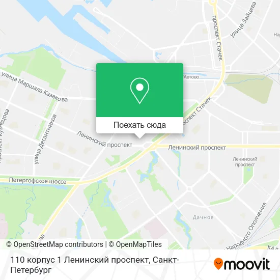 Карта 110 корпус 1 Ленинский проспект