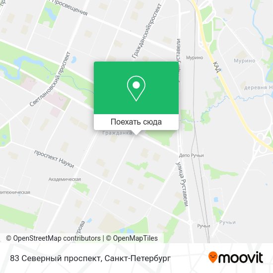 Карта 83 Северный проспект