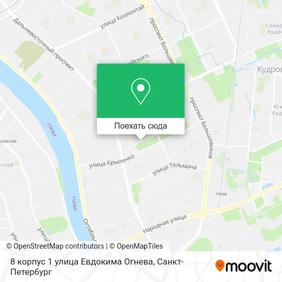 Карта 8 корпус 1 улица Евдокима Огнева