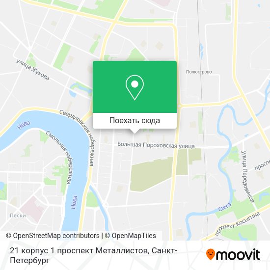 Карта 21 корпус 1 проспект Металлистов