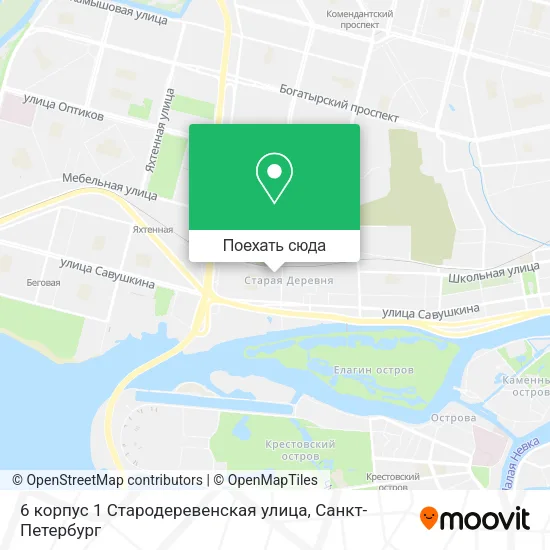 Карта 6 корпус 1 Стародеревенская улица