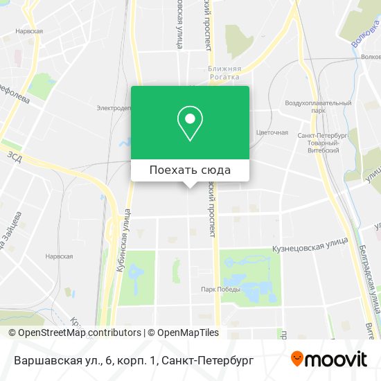 Карта Варшавская ул., 6, корп. 1