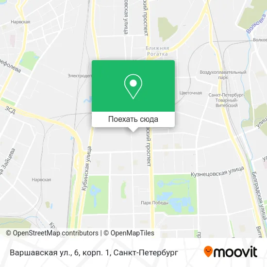 Карта Варшавская ул., 6, корп. 1