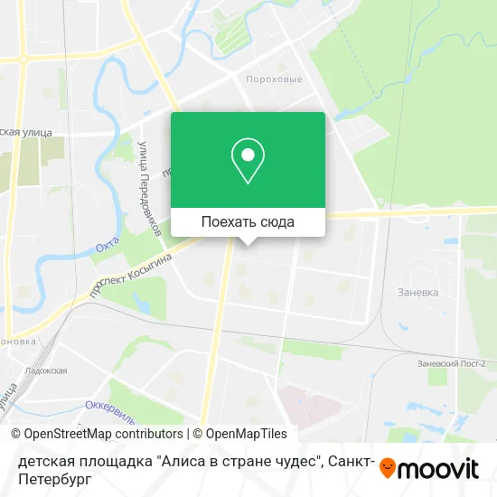 Карта детская площадка "Алиса в стране чудес"