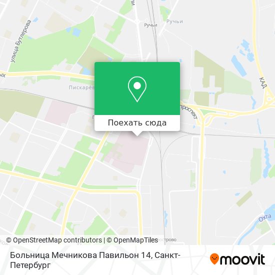 Карта Больница Мечникова Павильон 14